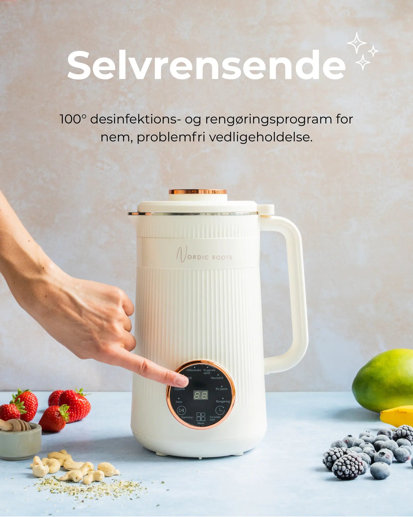 Selfcleaning nut milk maker